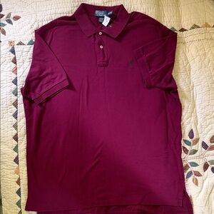 Ralph Lauren Men's Polo Shirt - Deep Burgundy